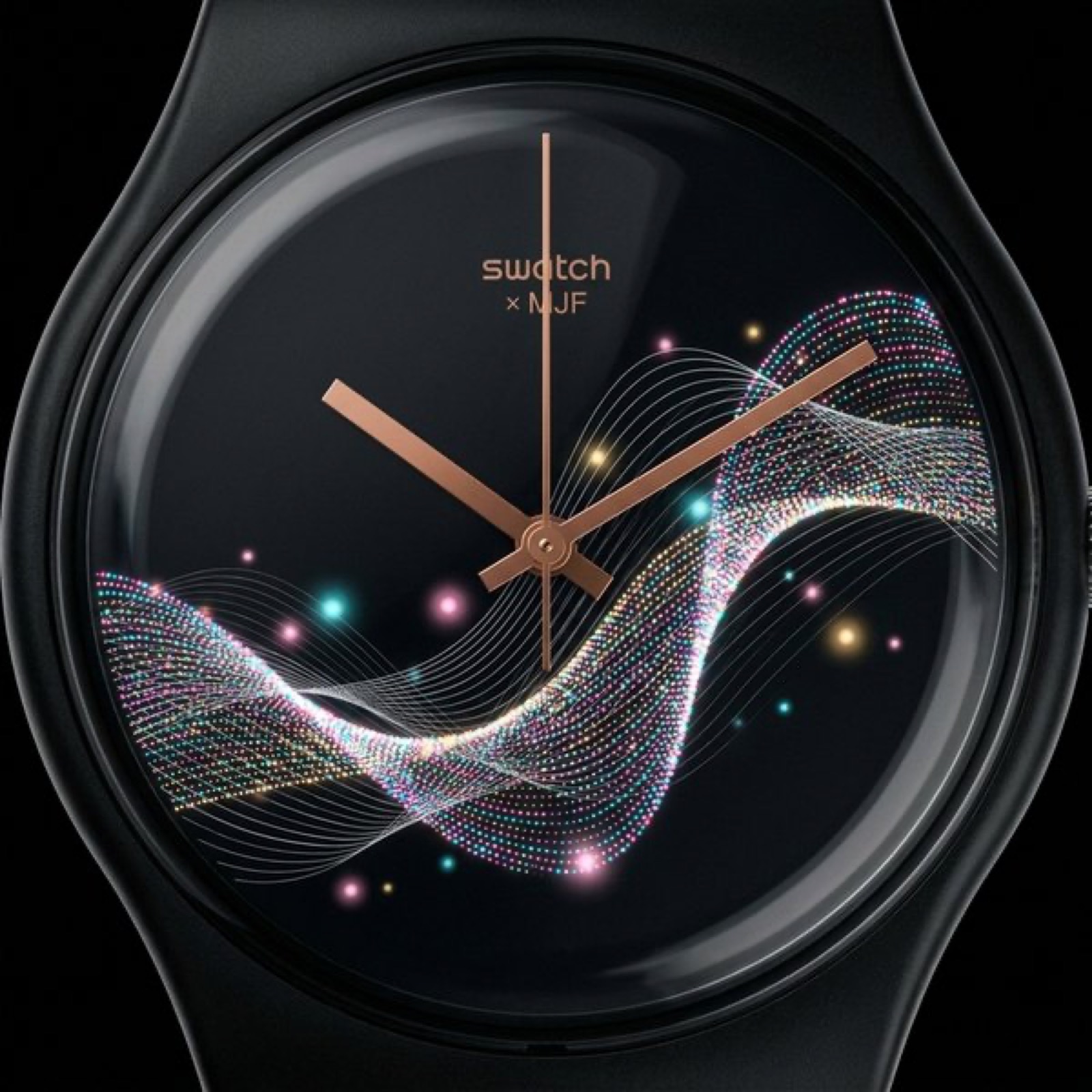 A dial after the recording: a wave of coloured light